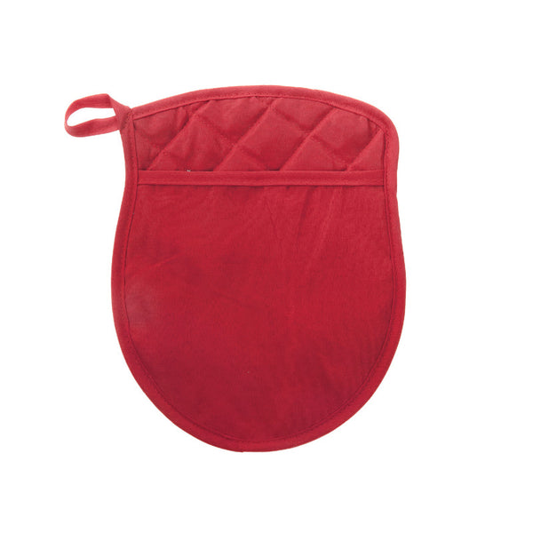 Quilted Pot Holder With Pocket (Red) - Set of 4