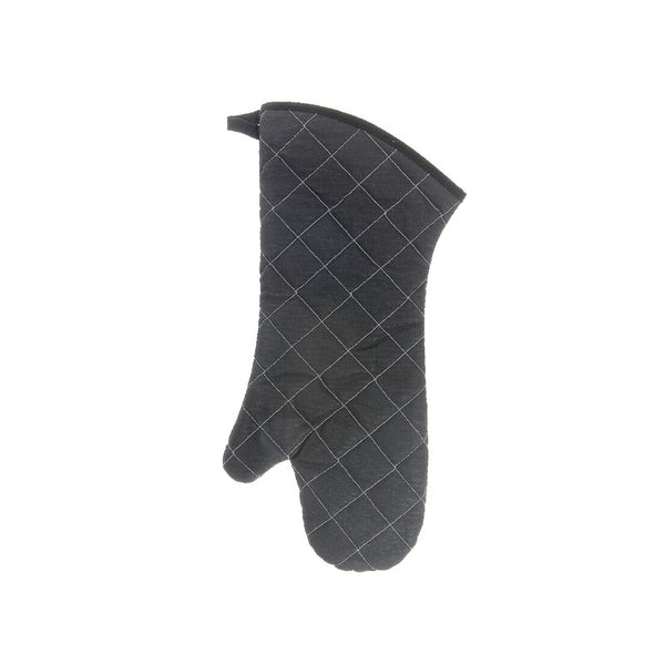 Protective Cotton Black Quilted Oven Mitt (17") - Set of 4