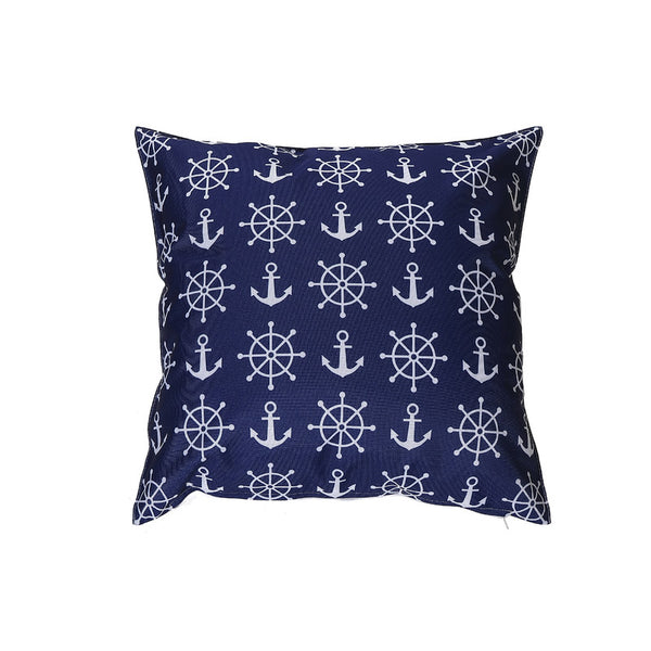 Outdoor Waterproof Cushion (Blue Anchor) - Set of 2