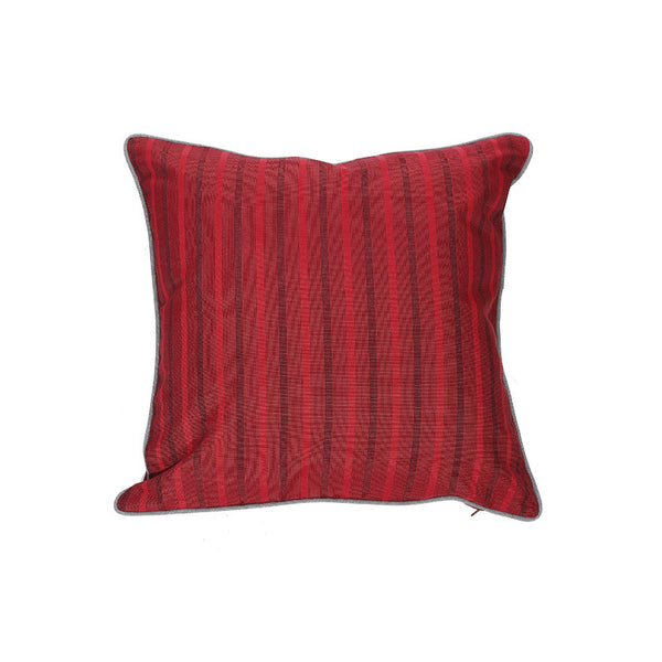 Striped Outdoor Waterproof Cushion (Red) - Set of 2