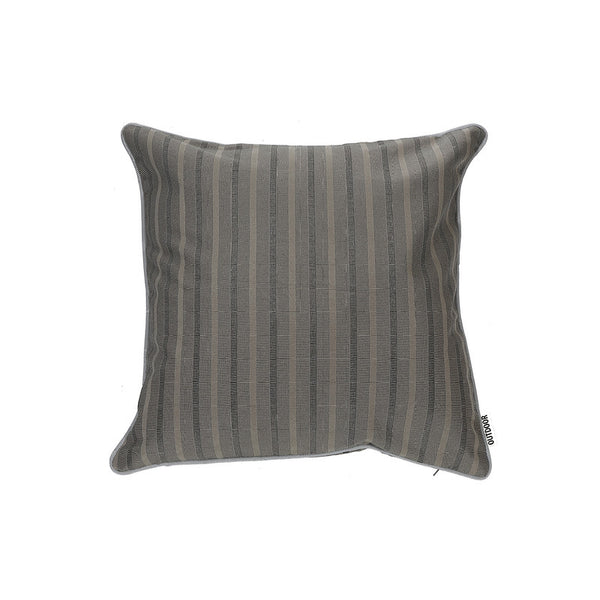 Striped Outdoor Waterproof Cushion (Taupe) - Set of 2