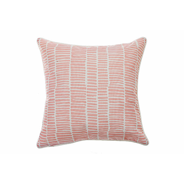 Cross Stripes Outdoor Waterproof Cushion Peach - Set of 2