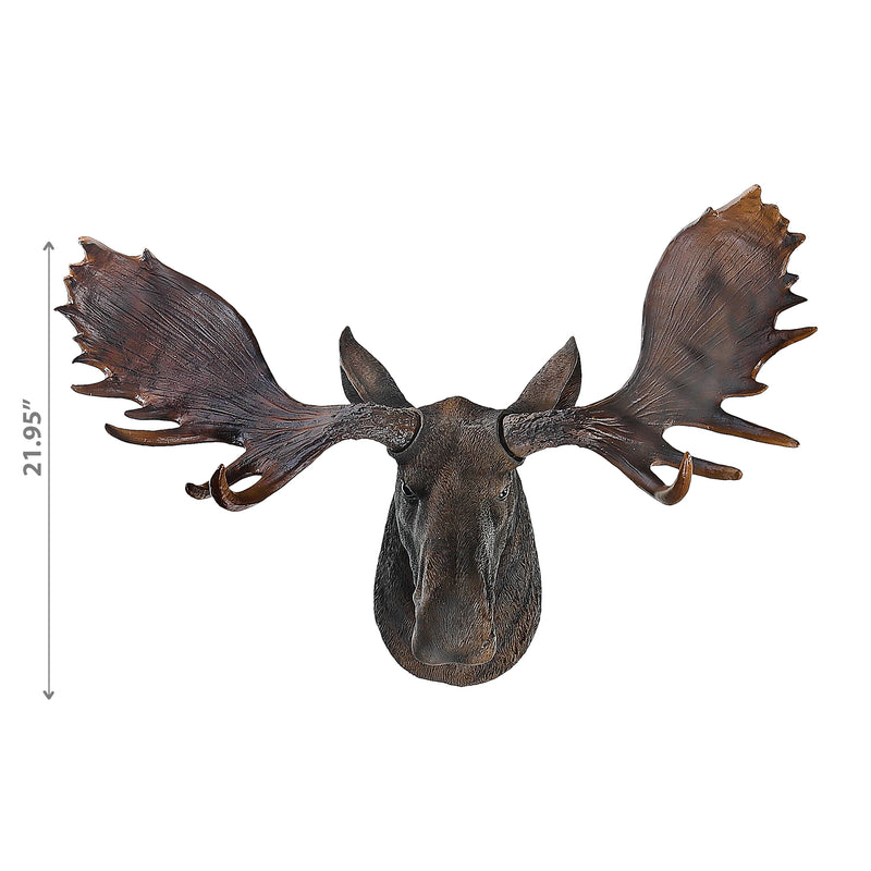 Polyresin Moose Head The Baron 21.95"