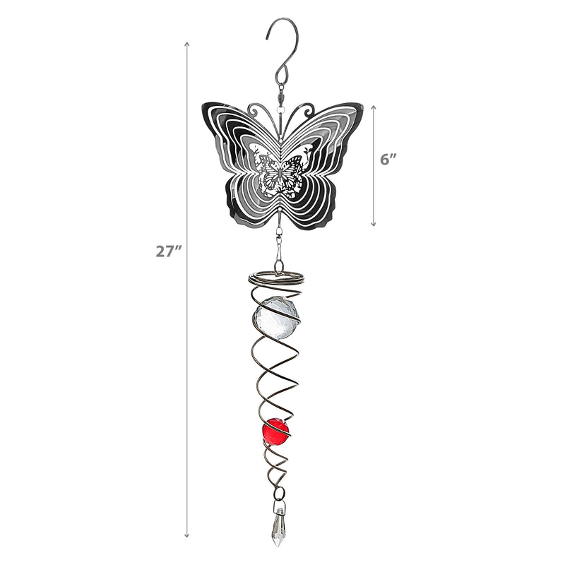 27" Wind Spinner And Sun Catcher Butterfly