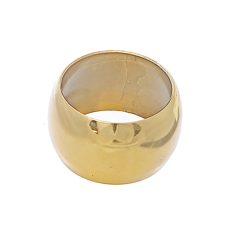 Gold Metal Round Napkin Ring - Set of 6