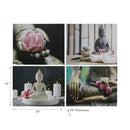 Canvas Wall Art Zen Buddha  - Set of 4