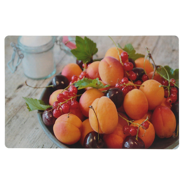 Plastic Placemat (Apricots) - Set of 12
