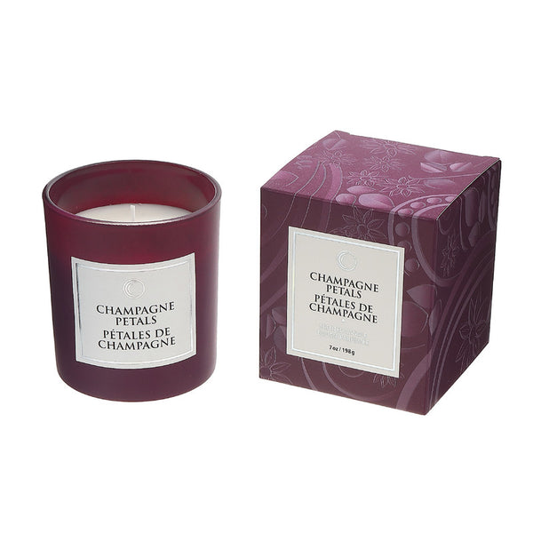 7 Oz Luxe Scented Candle In Gift Box (Champagne Petals) - Set of 2