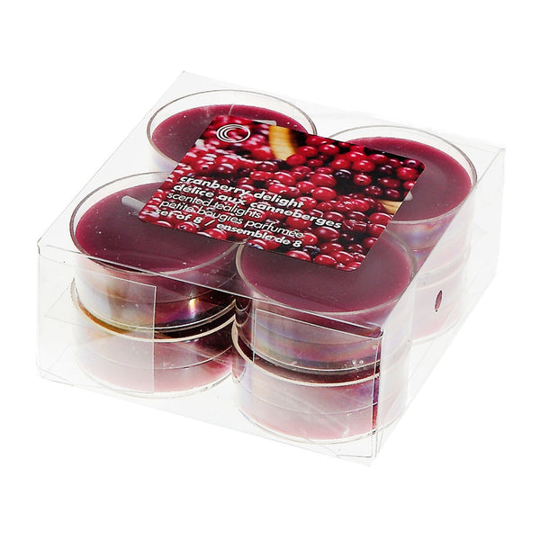 8 Pk Scented Tealights (Cranberry Delight) - Set of 2