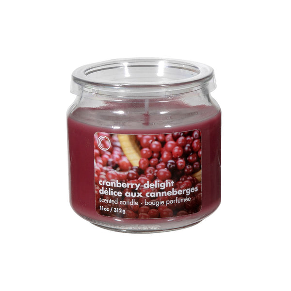 11 Oz Scented Jar With Pvc Lid (Cranberry Delight) - Set of 2