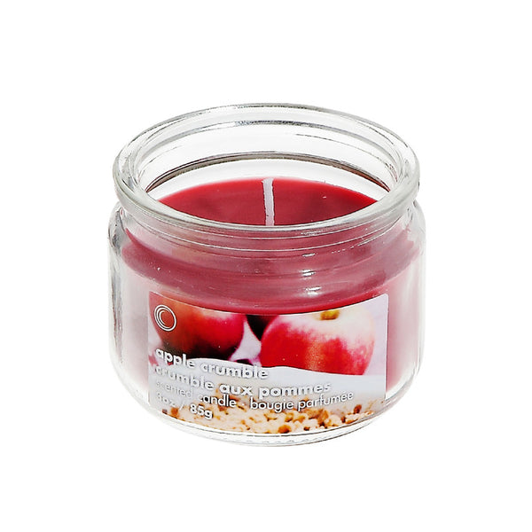3 Oz Scented Glass Jar With Lid (Apple Crumble) - Set of 4