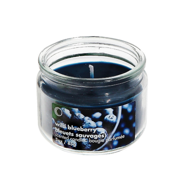 3 Oz Scented Glass Jar With Lid (Wild Blueberry) - Set of 4
