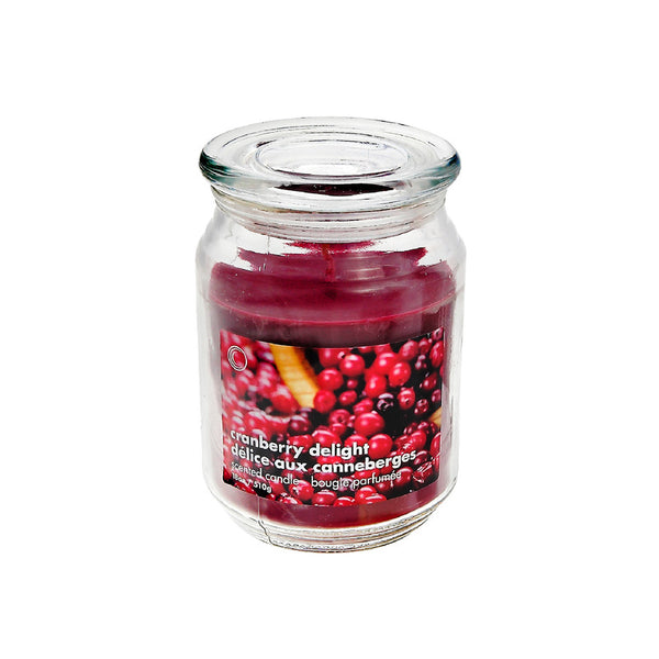 18 Oz Scented Jar With Glass Lid (Cranberry Delight) - Set of 2