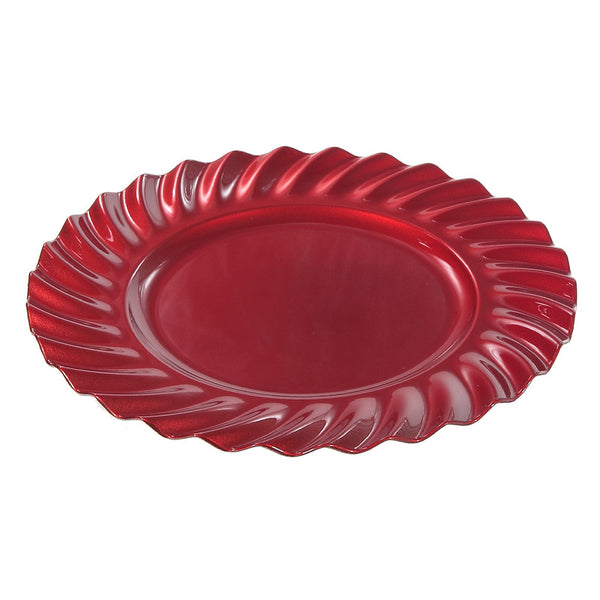 Charger Plate (Wavy) (Red) (13") - Set of 6
