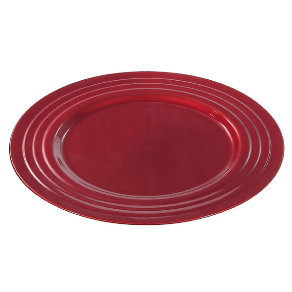 Charger Plate (Orbit) (Red) (13") - Set of 6