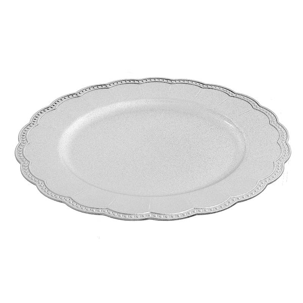 Charger Plate (Scallop Edge) (Silver) (13") - Set of 6