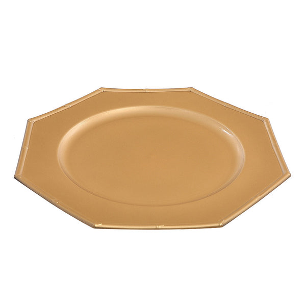 Charger Plate (Octagon) (Gold) (13") - Set of 6