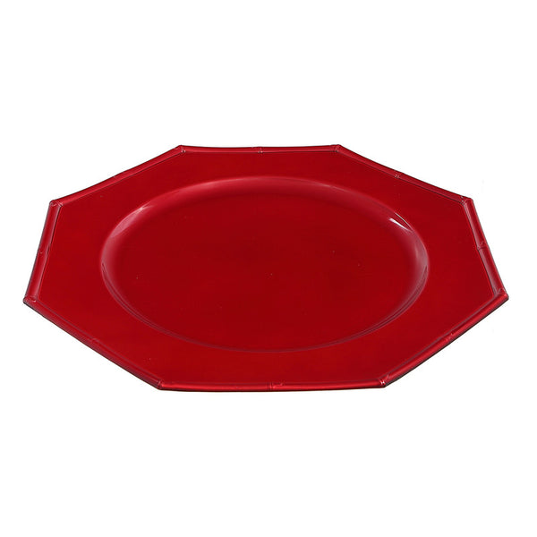 Charger Plate (Octagon) (Red) (13") - Set of 6