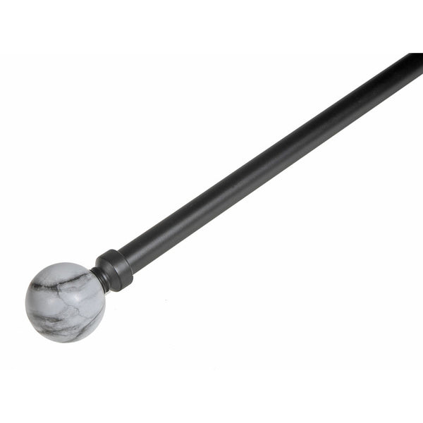 16/19Mm Metal Drape Pole Set (White Marble - Black) (28-48)