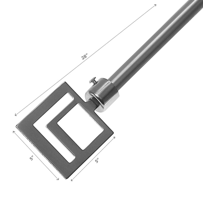 16/19Mm Metal Drape Pole Set Neo - Nickel 28-48