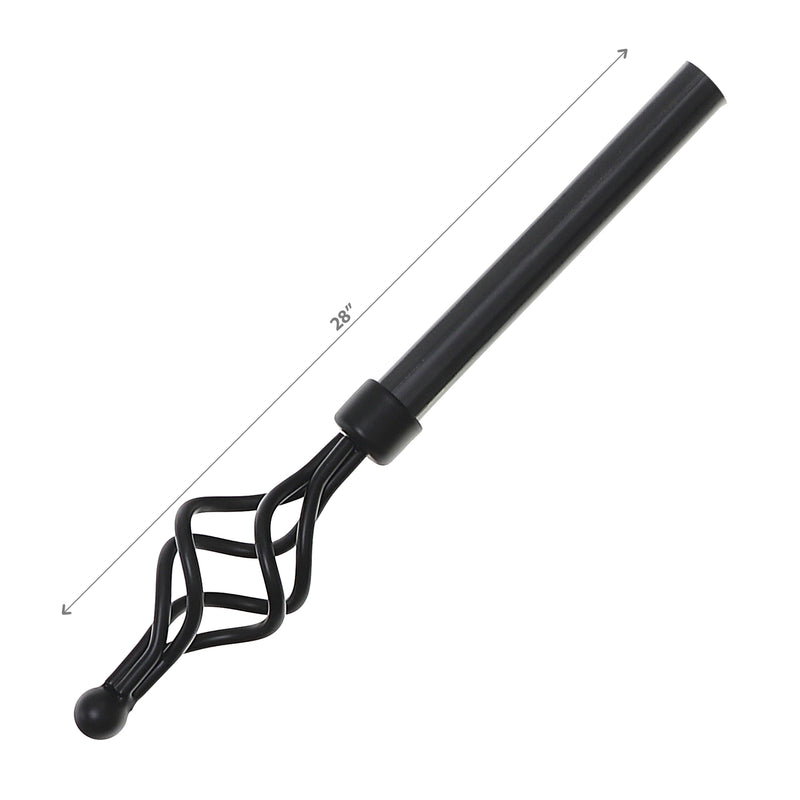 16/19Mm Metal Drape Pole Set Urban - Black 28-48