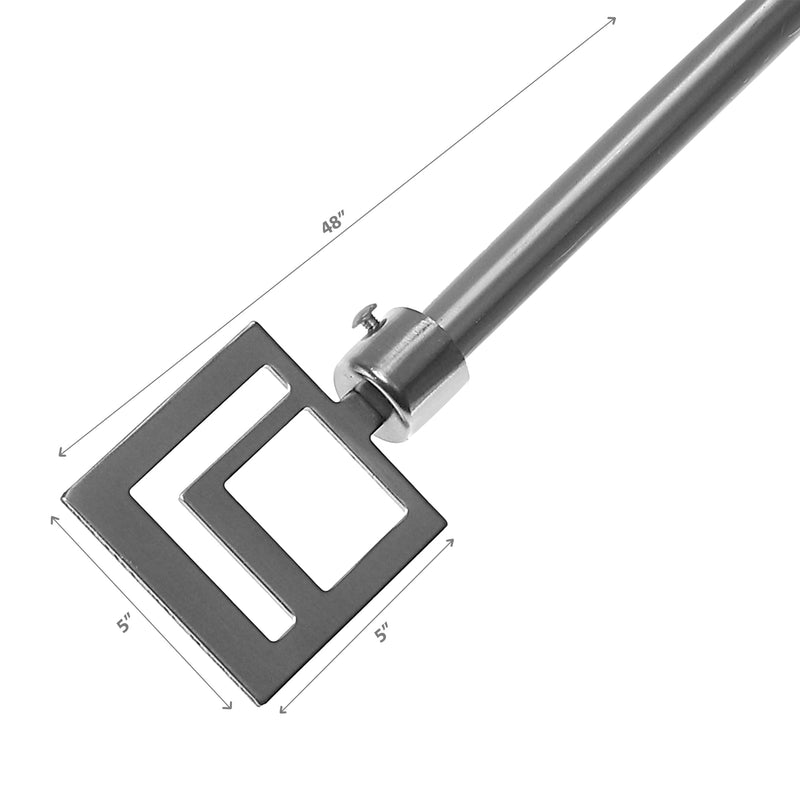 16/19Mm Metal Drape Pole Set Neo - Nickel 48-84