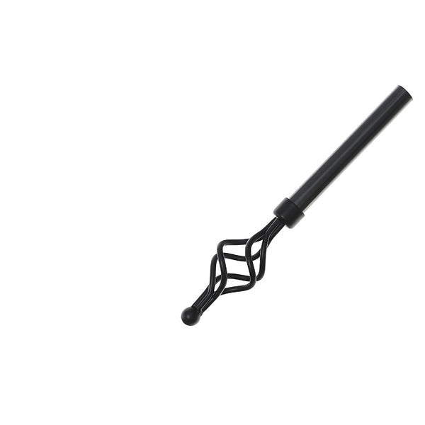 16/19Mm Metal Drape Pole Set Urban - Black 48-84
