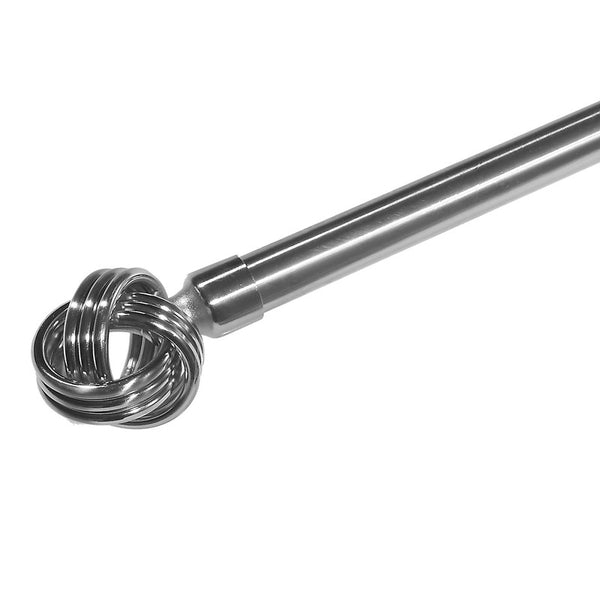 16/19Mm Metal Drape Pole Set (Knot - Nickel) (48-84)