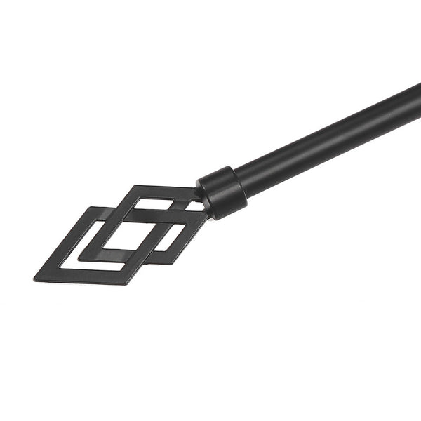 16/19Mm Metal Drape Pole Set (Norman - Black) (48-84)