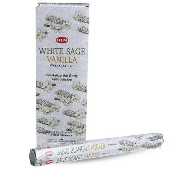 Hem Incense (20 Stick) - White Sage Vanilla - Set of 6