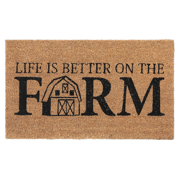 Coir Door Mat (Life Is Better On The Farm)