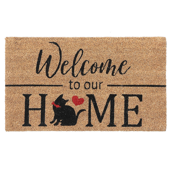 Coir Door Mat (Cat - Welcome To Our Home)