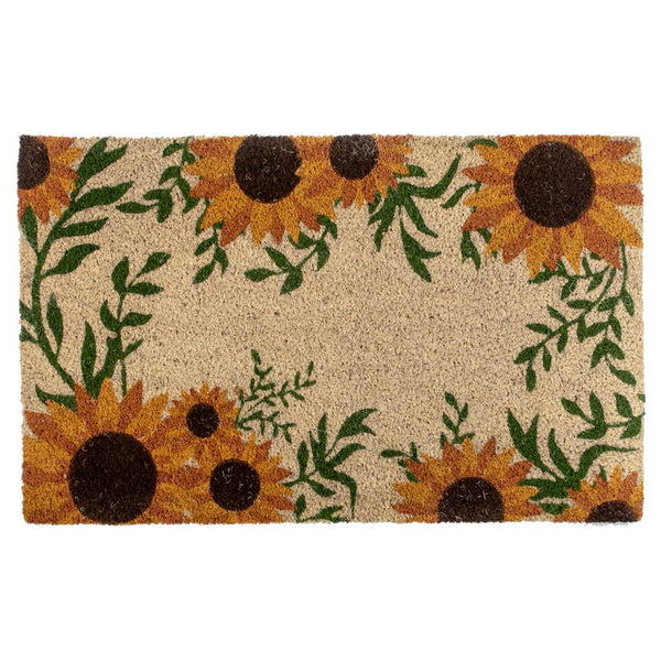 Coir Door Mat (Sunflower Border)