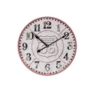 Round Metal Wall Clock (Embossed Route 66) (14" Dia)