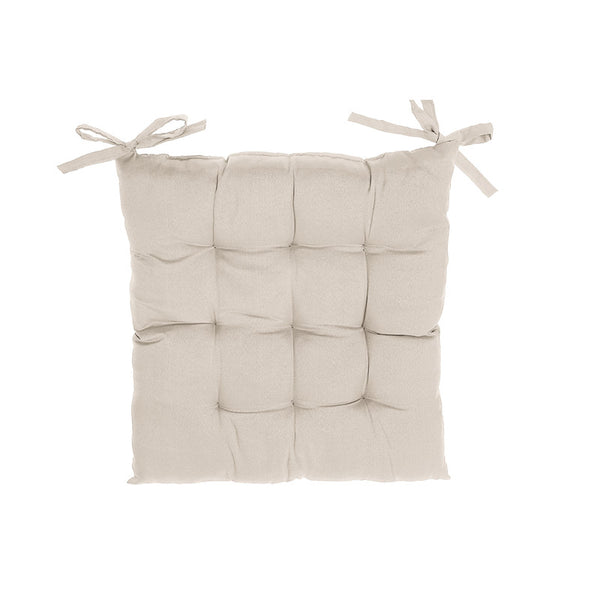 Polyester Tufted Chairpad (18 X 18) (Taupe) - Set of 2