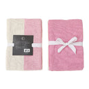 3 Pack Dual Waffle Kitchen Towel Set (Blush)