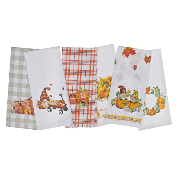 Printed Kitchen Towels (Asstd) (Harvest) - Set of 6