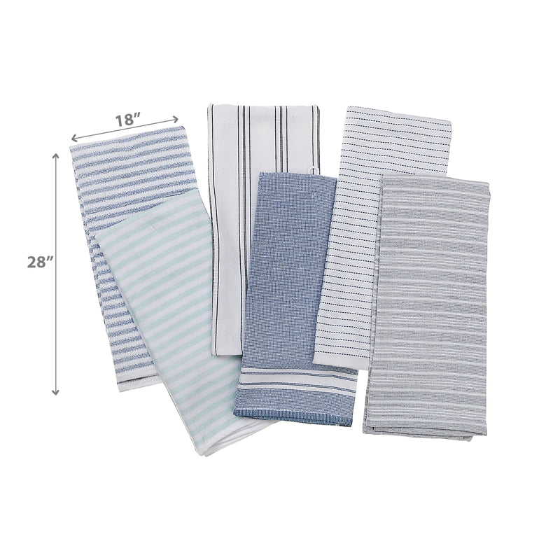 Terry Kitchen Towels Asstd - Set of 6