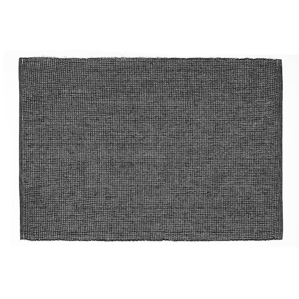 Chambray Ribbed Placemat (Black) - Set of 12