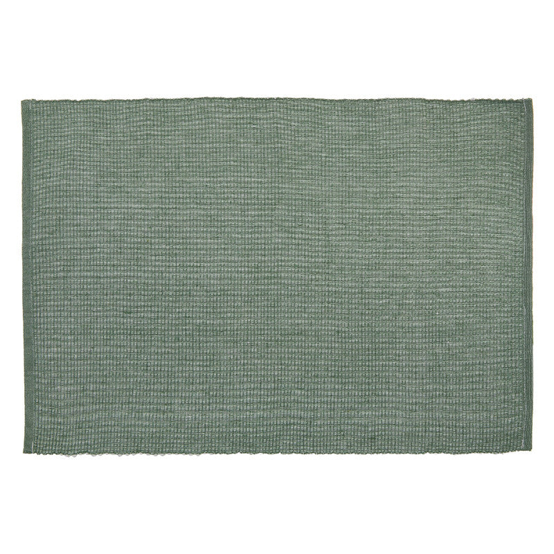 Chambray Ribbed Placemat (Mint Green) - Set of 12