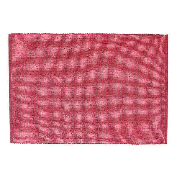 Chambray Ribbed Placemat (Red) - Set of 12