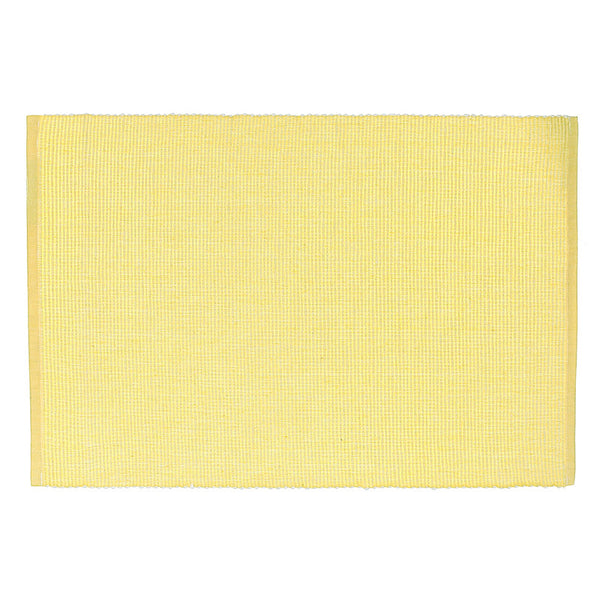Chambray Ribbed Placemat (Yellow) - Set of 12
