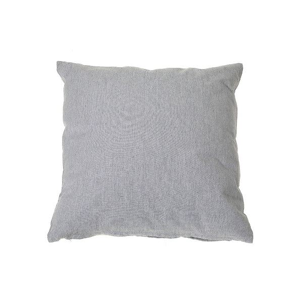 Chambray Cushion With Zipper (Light Gray) - Set of 2