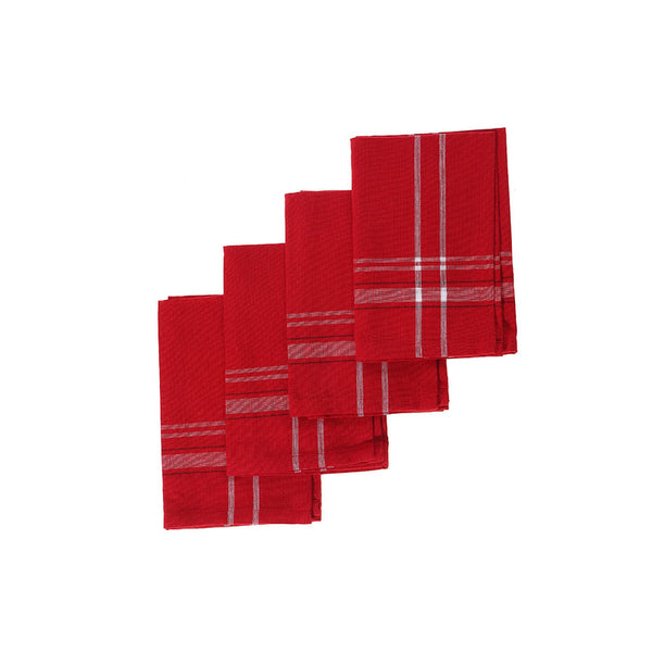 French Border Napkin (Set Of 4) (Red)