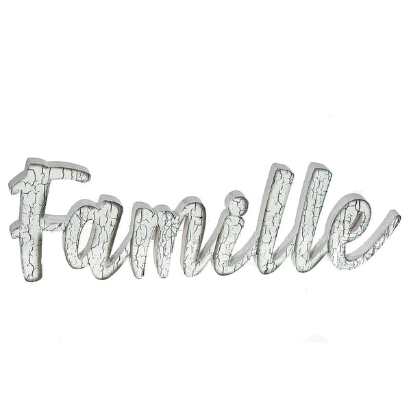 Crackled Word Sign (Famille - White)