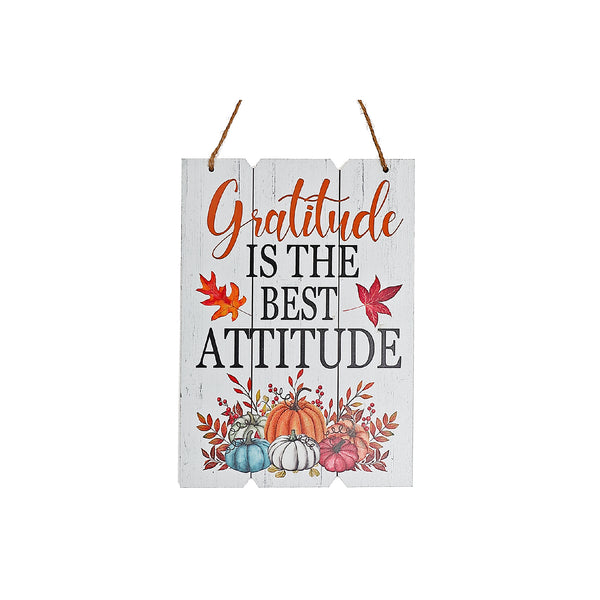 Mdf Hanging Sign (Gratitude Is The Best Attitude)