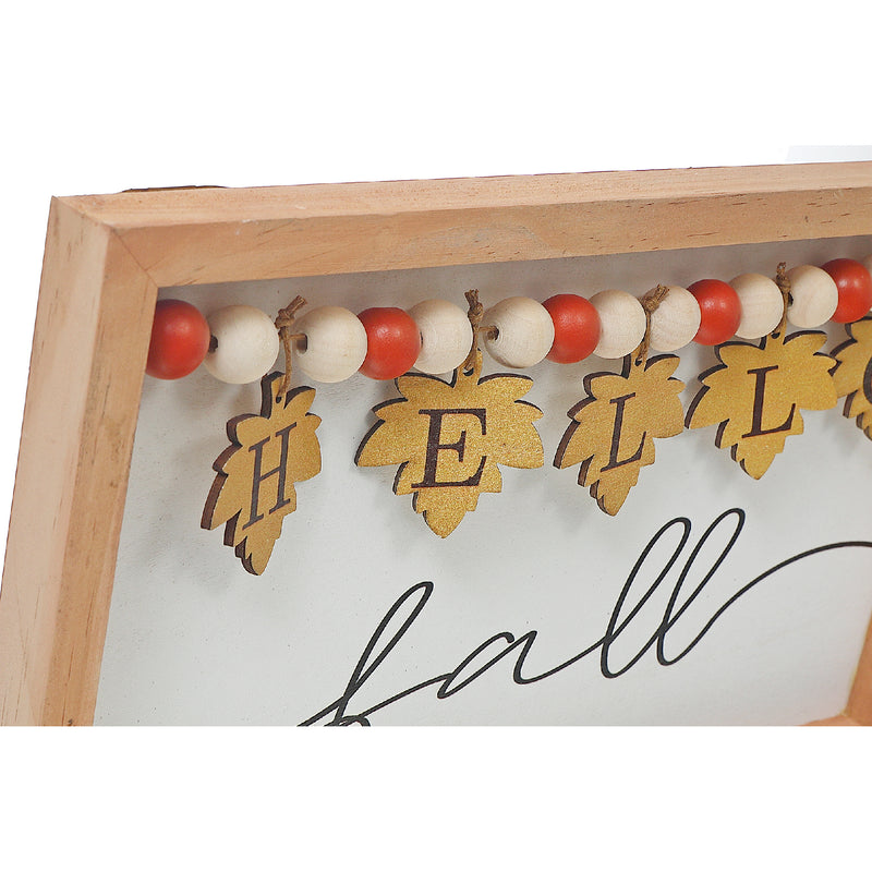 Framed Hello Fall Bead Sign