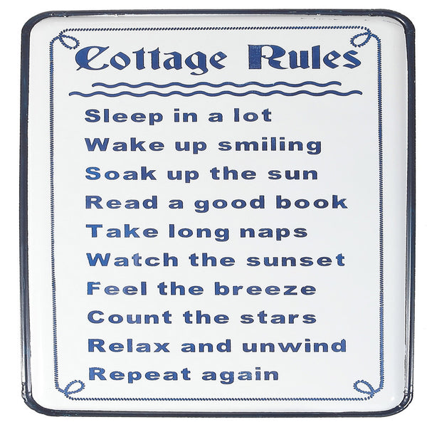 Metal Wall Sign (Cottage Rules)