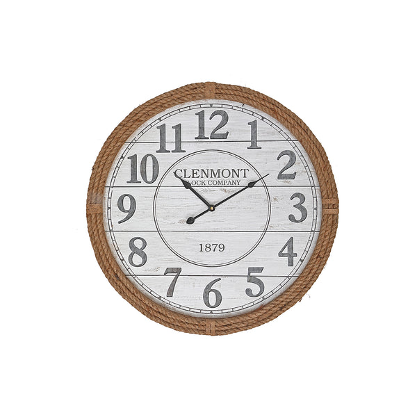 Round Mdf And Rope Wall Clock