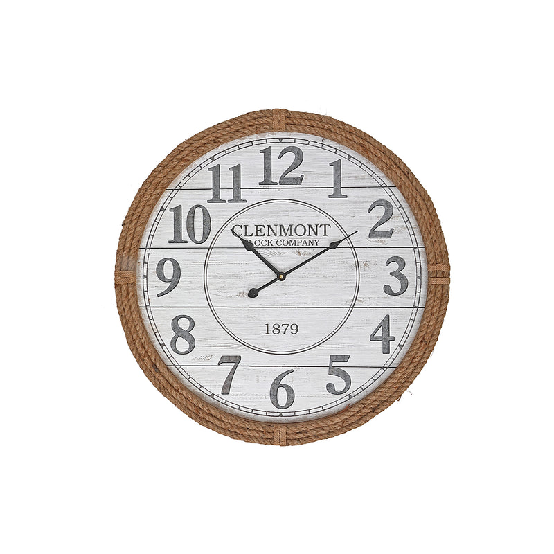 Round Mdf And Rope Wall Clock